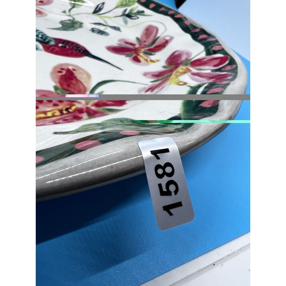 Anthropologie NATHALIE LETE Dinner Plate COLIBRI Hummingbird Francophile 10" - Picture 9 of 9